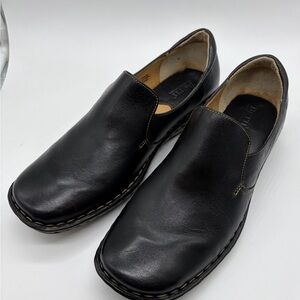 Born Leather Slip On Loafers, Black, Women's Size 8